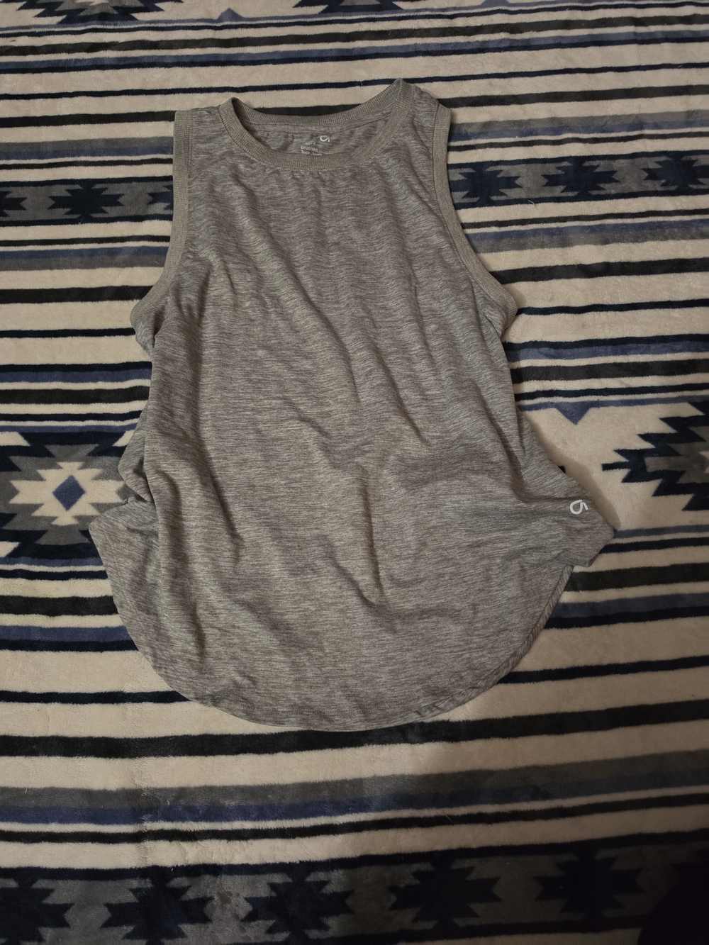 GAP Gray Athletic Scoop-Hem Tank Top